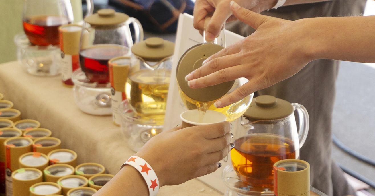 Young Mountain Tea pouring tea at the PDX tea fest