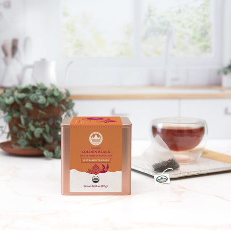 Young Mountain Tea Tea 12 unwrapped tea bags ($0.67/cup) Organic Nepali Golden Black